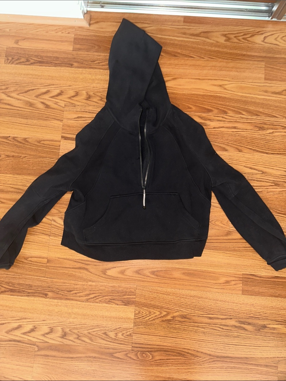 lululemon athletica Black Half-Zip Hoodie Sweatshirt